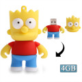 The Simpsons Bart  Shape Silicone USB2.0 Flash disk, Special for All Kinds of Festival Day Gifts (4G