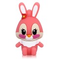 Cartoon Bunny Style Silicone USB 2.0 Flash disk, Special for All Kinds of Festival Day Gifts,Pink (1