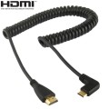 1.4 Version Gold Plated Mini HDMI Male to HDMI Male Coiled Cable, Support 3D / Ethernet, Length: 0.6