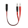 Noodle Style 3.5mm Jack Microphone + Earphone Cable for PC / Laptop, Length: 22cm