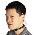 Throat control Transceiver Earpiece Headset for Walkie Talkies, 3.5mm + 2.5mm Plug(Black)
