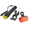 LT-TJ CREE XM-L T6 5-Modes LED Flashlight , 2000 LM Adjustable Focus with Bicycle Tail Light & Mount