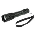 LT-QT CREE XM-L T6 White Light LED Flashlight, 5-Mode 1800 LM Adjustable Focus Flashlight(Black)