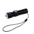 White Light Retractable Flashlight, Cree Q5 LED 3-Mode with Lanyard(Black)