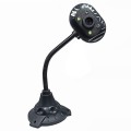 5.0 Mega Pixels USB 2.0 Driverless PC Camera / Webcam with MIC and 4 LED Lights, Cable Length: 1.1m