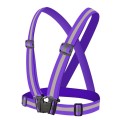 Night Riding Running Flexible Reflective Safety Vest(Purple)