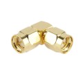 Gold Plated SMA Male to SMA Male Adapter with 90 Degree Angle