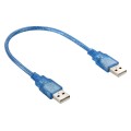 USB 2.0 AM to AM Cable, Length: 30cm(Blue)