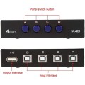 FENGJIE FJ-IA4B-C 4 Ports High Speed USB 2.0 Key-Press Switcher Share Switch Box for PC Computer Sca