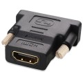 HDMI 19Pin Female to DVI 24+1 Pin Male adapter (Gold Plated)(Black)