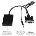 VGA + Audio to Full HD 1080P HDMI Video Converter Box Adapter for HDTV