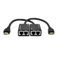 HDMI Extender by Cat5e / 6 LAN Cable 30M / 1080P(Black)