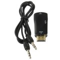 Full HD 1080P HDMI to VGA and Audio Adapter for HDTV / Monitor / Projector(Black)