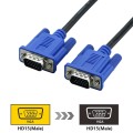 1.5m High Quality VGA 15 Pin Male to VGA 15 Pin Male Cable for LCD Monitor / Projector