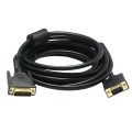 VGA 15Pin Male to DVI 24+5 Pin Male Cable  1.5M(Black)