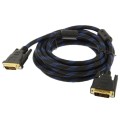 Nylon Netting Style DVI-D Dual Link 24+1 Pin Male to Male M / M Video Cable, Length: 5m