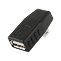 Mini USB Male to USB 2.0 AF Adapter with 90 Degree Right Angled, Support OTG Function(Black)