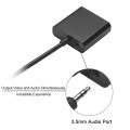 22cm Full HD 1080P Mini HDMI Male to VGA Female Video Adapter Cable with Audio Cable(Black)
