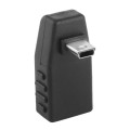 90 Degree Down Angled Mini USB Male to USB 2.0 AF Adapter(Black)