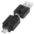 USB 2.0 AM to Micro USB 360 Degree Swivel Adapter for Galaxy S IV / i9500 / S III / i9300 /Note II /