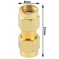 Gold Plated RP-SMA Male to RP-SMA Male Adapter