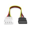 4 Pin IDE to Serial ATA SATA Power Cable Adapter (15cm), Material: Al+Mg