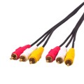 Normal Quality Audio Video Stereo RCA AV Cable, Length: 1.5m