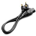 Small UK Power Cord, Cable Length: 1.5m