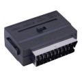 RGB Scart Male to S Video and 3 RCA Audio Adaptor(Black)