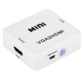 HD 1080P HDMI Mini VGA to HDMI Scaler Box Audio Video Digital Converter(White)
