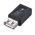 High Quality USB 2.0 AF to Micro USB Female Adapter(Black)