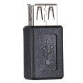 High Quality USB 2.0 AF to Micro USB Female Adapter(Black)