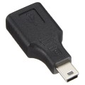 Mini USB Male to USB 2.0 Female Adapter with OTG Function(Black)
