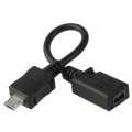 Mini USB Female to Micro USB Male Cable Adapter, Length: 13cm(Black)