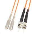 SC-ST Dual-Core Multi Mode Fiber Optic Jumper,Length: 3m