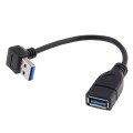 USB 3.0 Down Angle 90 degree  Extension Cable Male to Female Adapter Cord, Length: 15cm
