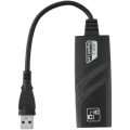 USB 3.0 10 / 100 / 1000Mbps Ethernet Adapter for Laptops, Plug and play(Black)