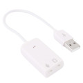 7.1 Channel USB 2.0 Sound Adapter, Plug and Play(White)