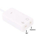 7.1 Channel USB 2.0 Sound Adapter, Plug and Play(White)