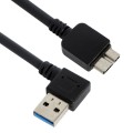 USB 3.0 Male to Micro USB 3.0 Male Adapter Cable, Right Bend, Length: 12cm