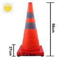 3-LED Solar Lift Traffic Safety Warning Road Cones, Height: 56cm