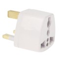 [HK Warehouse] Travel Power Adapter Plug Adapter with UK Socket Plug(White)