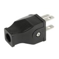 US Plug Male AC Wall Universal Travel Power Socket Plug Adaptor(Black)