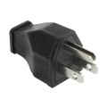 US Plug Male AC Wall Universal Travel Power Socket Plug Adaptor(Black)