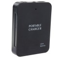 USB 2.0 4 x AA Batteries Box Portable Charger with Flashlight(Black)