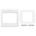 Wall Plate with Screw for Blank Inserts  - 3 Hole, Use around the world(White)