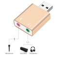 Aluminum Shell 3.5mm Jack External USB Sound Card HIFI Magic Voice 7.1 Channel Adapter Free Drive fo