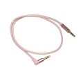AV01 3.5mm Male to Male Elbow Audio Cable, Length: 50cm(Rose Gold)