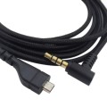 ZS0169 USB Braided Headphone Audio Cable for SteelSeries Arctis 3 / 5 / 7 / Pro(Black)