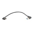 2 PCS USB 3.0 Right Elbow Male to Micro USB 3.0 Elbow Charging Data Cable, Cable Length: 27cm